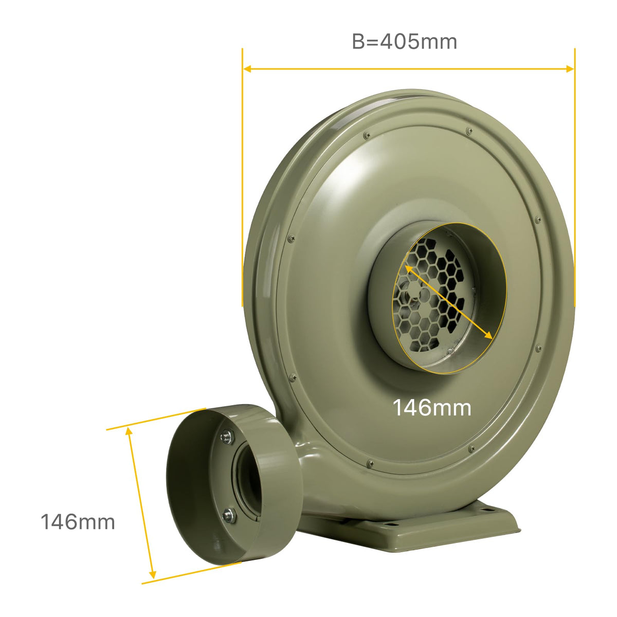 Cloudray 550W 750W Industrial Fan for CO2 Laser Engraving Cutting Machine Medium Pressure Lower Noise (550W, 220V 50Hz)