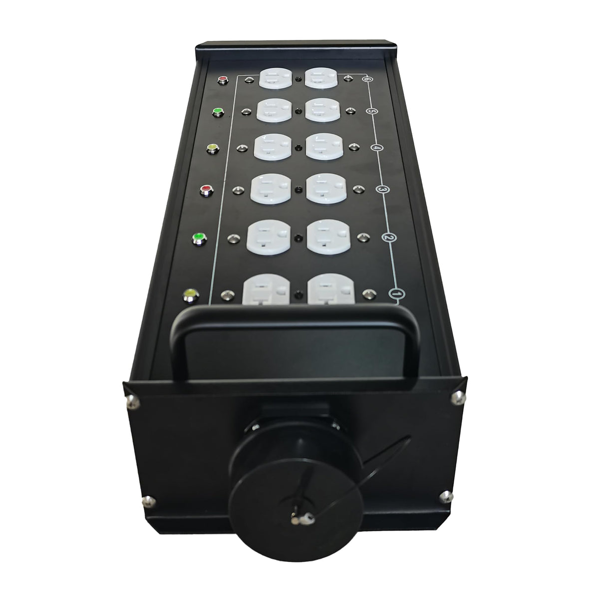 JUNMAN 6 Channel 19pin Socapex to 12 Edison Power Distro Distributor Box for Stage DJ Lighting Party Event Show