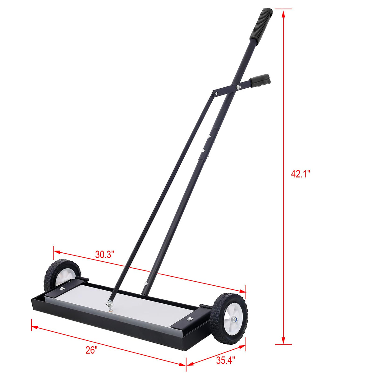 SPOFLYINN 24'' Rolling Magnetic Pick-Up Sweeper, One Size, 24 Inches