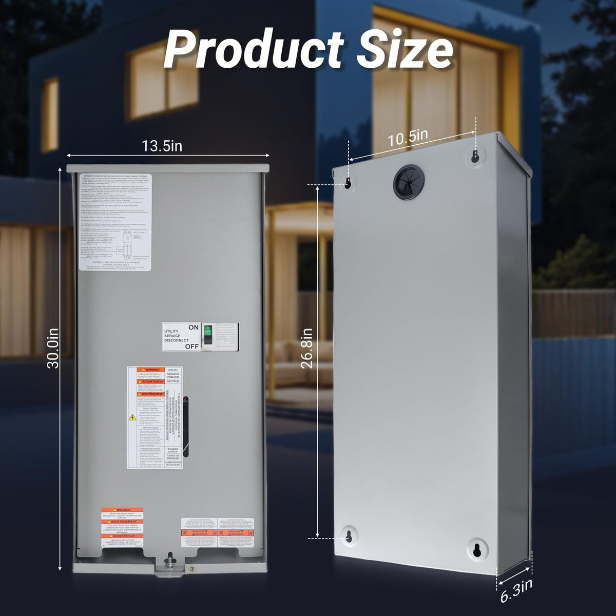 KERWINN Universal 200A Automatic Transfer Switch with Power Management,Replacement for Generac RXSW200A3. Features a Rugged NEMA 3R Aluminum Enclosure for Outdoor use.