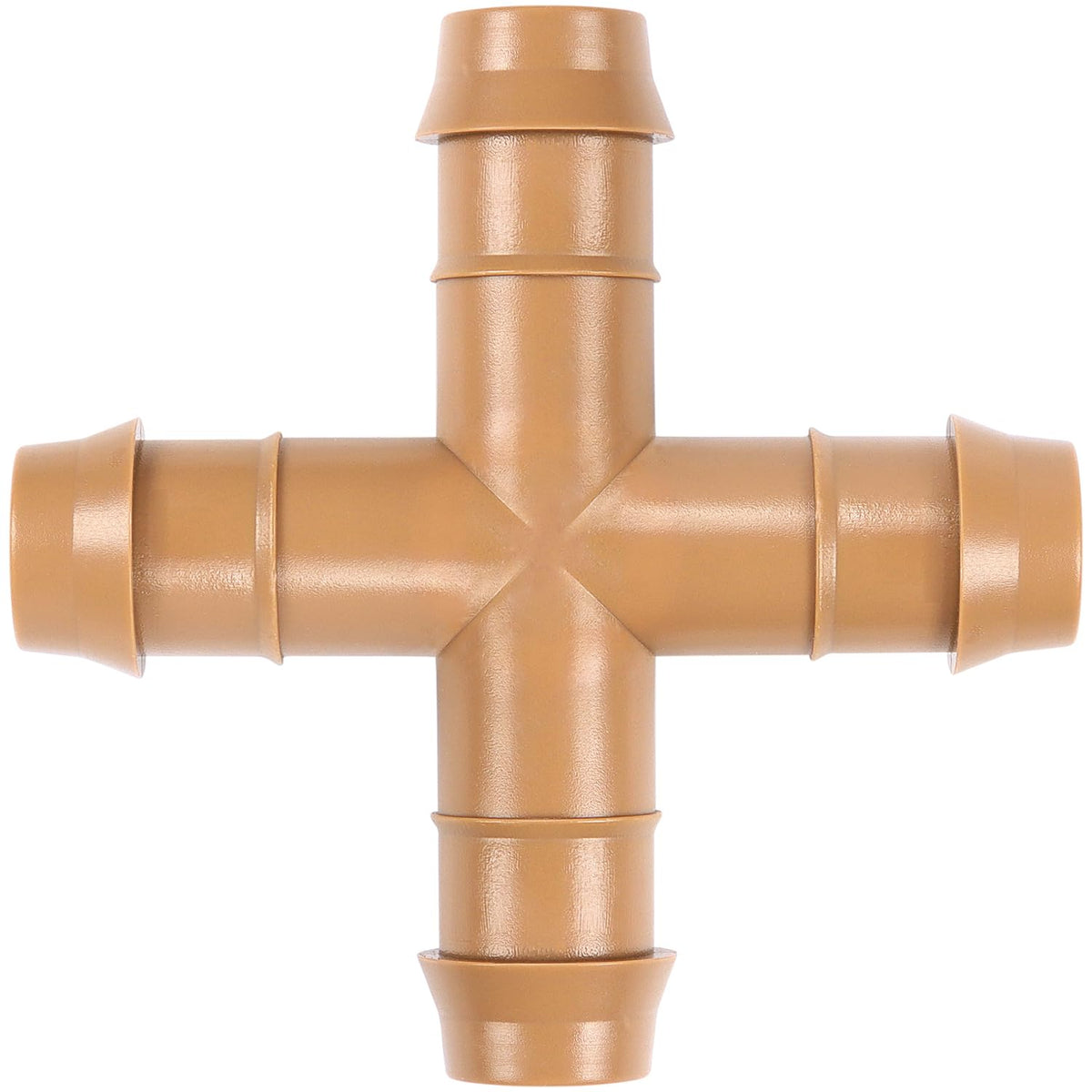 RedChili 12 Pcs 1/2 Inch Irrigation Tubing Cross Tee Fittings, 1/2" Drip Irrigation Barbed 4 Way Tee Connectors Fits 5/8", 1/2", .700" Drip Tubing for Garden Lawn Irrigation System