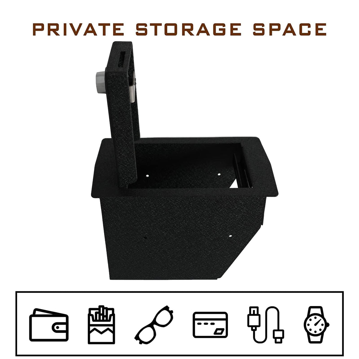 Center Console Gun Safe Vault - TuoJue Premium In-vehicle Console Gun Vault Lockbox Compatible with Honda 2023-2026 CR-V Console Organizer Locking Vault with Superior Fingerprint Lock