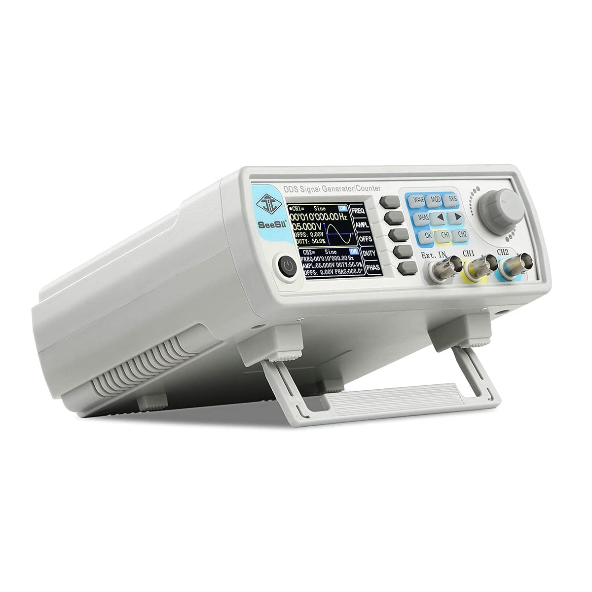 Professional Upgraded 15MHz DDS Signal Generator Counter, Seesii 2.4Inch LCD Display High Precision 200MSa/s Dual-Channel Arbitrary Waveform FG-615 Function Generator Frequency Meter