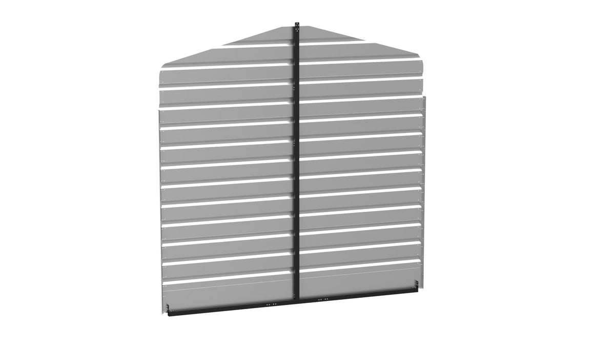 Arrow 10' x 9' All-Weather Galvanized Steel Rear Carport Enclosure Wall Kit with Frame and Hardware, Eggshell