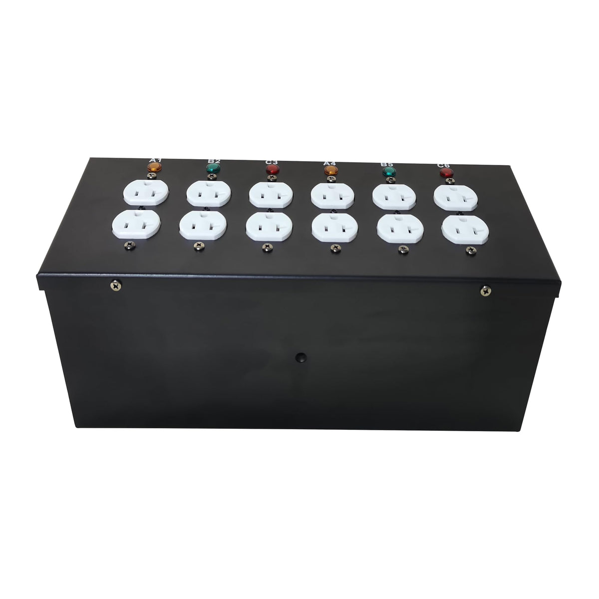 JUNMAN 6 Channel L21-30 to 12 Edison Power Distro Distributor Box for Stage DJ Lighting Party Event Show