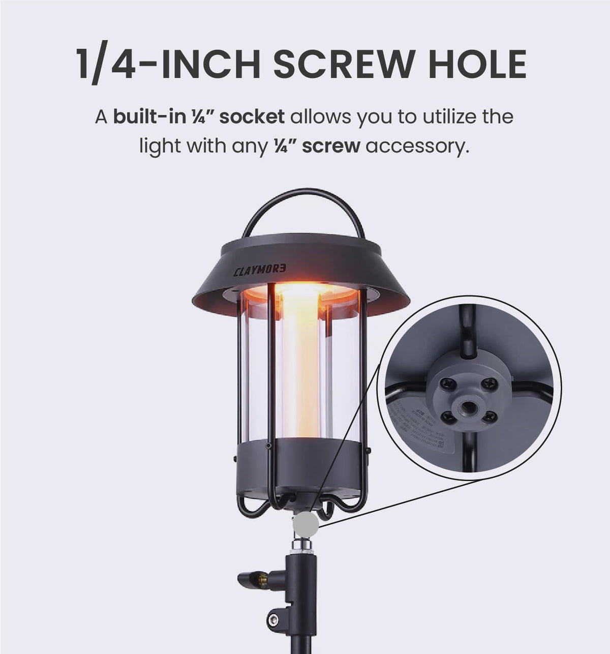 CLAYMORE Selene Lamp (Dark Gray) - Aesthetic Portable Outdoor Lamp, 4 Mood Lights, 6,700mAh Rechargeable, 660 Lumens, Waterproof. Halloween Decor, Camping, Glamping, Parties, Tents, and Backyards.