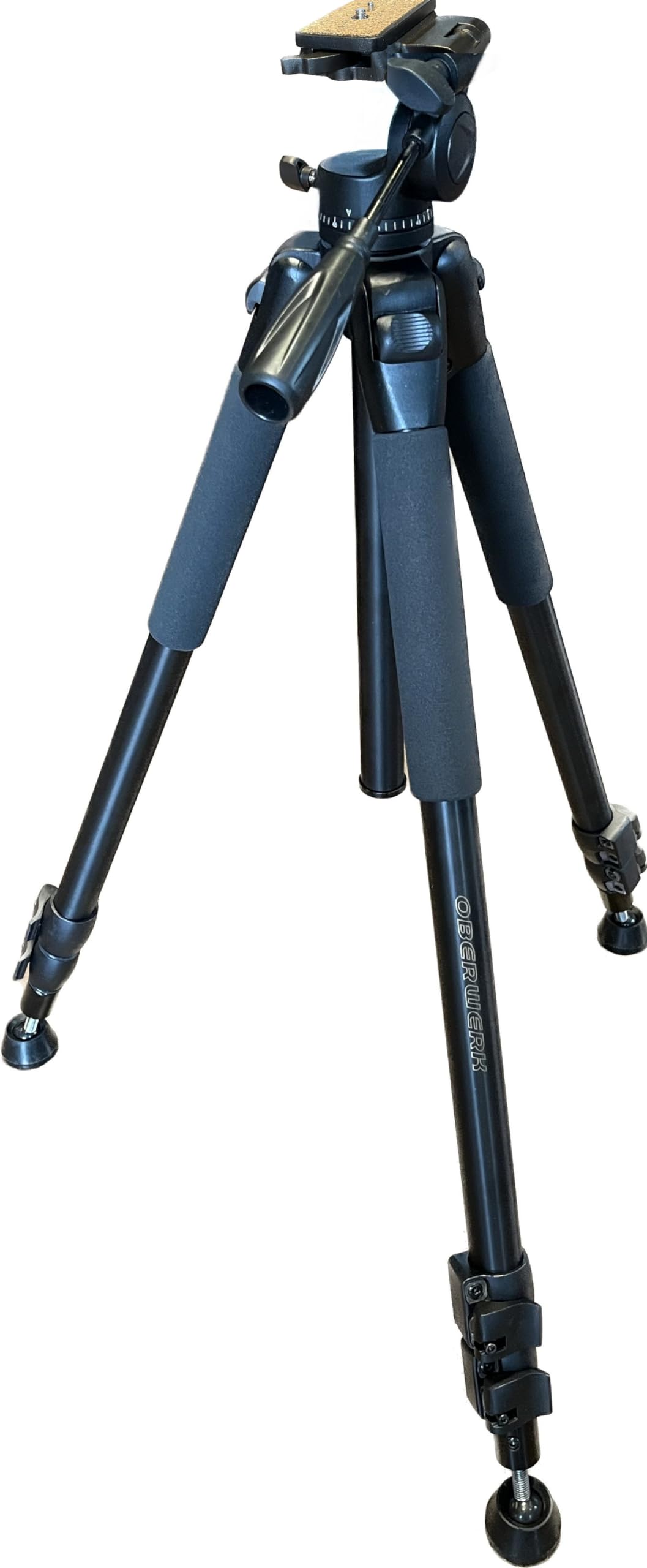 Oberwerk 3000 Tall Tripod & Heavy Duty L-Adapter with 2 Quick-Release Plates - Portable Binocular & Camera Tripod Stand Bundle | Extra Long Extension Up to 78"