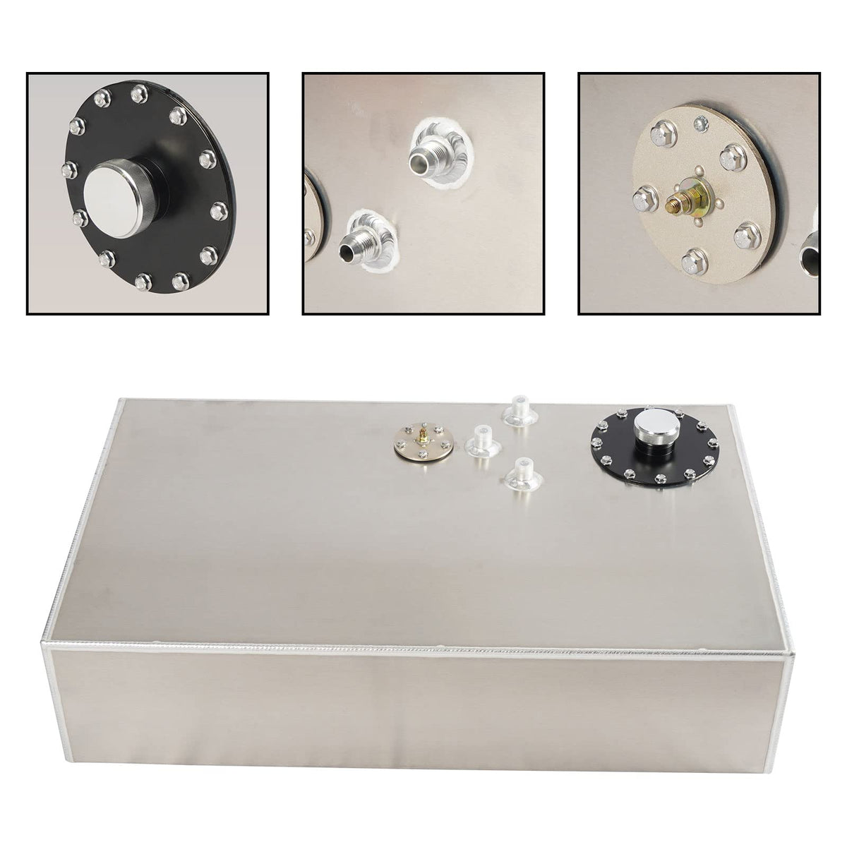 GSTP 17 Gallon Fuel Cell with Cap Level Sender Street Drift Aluminum Silver