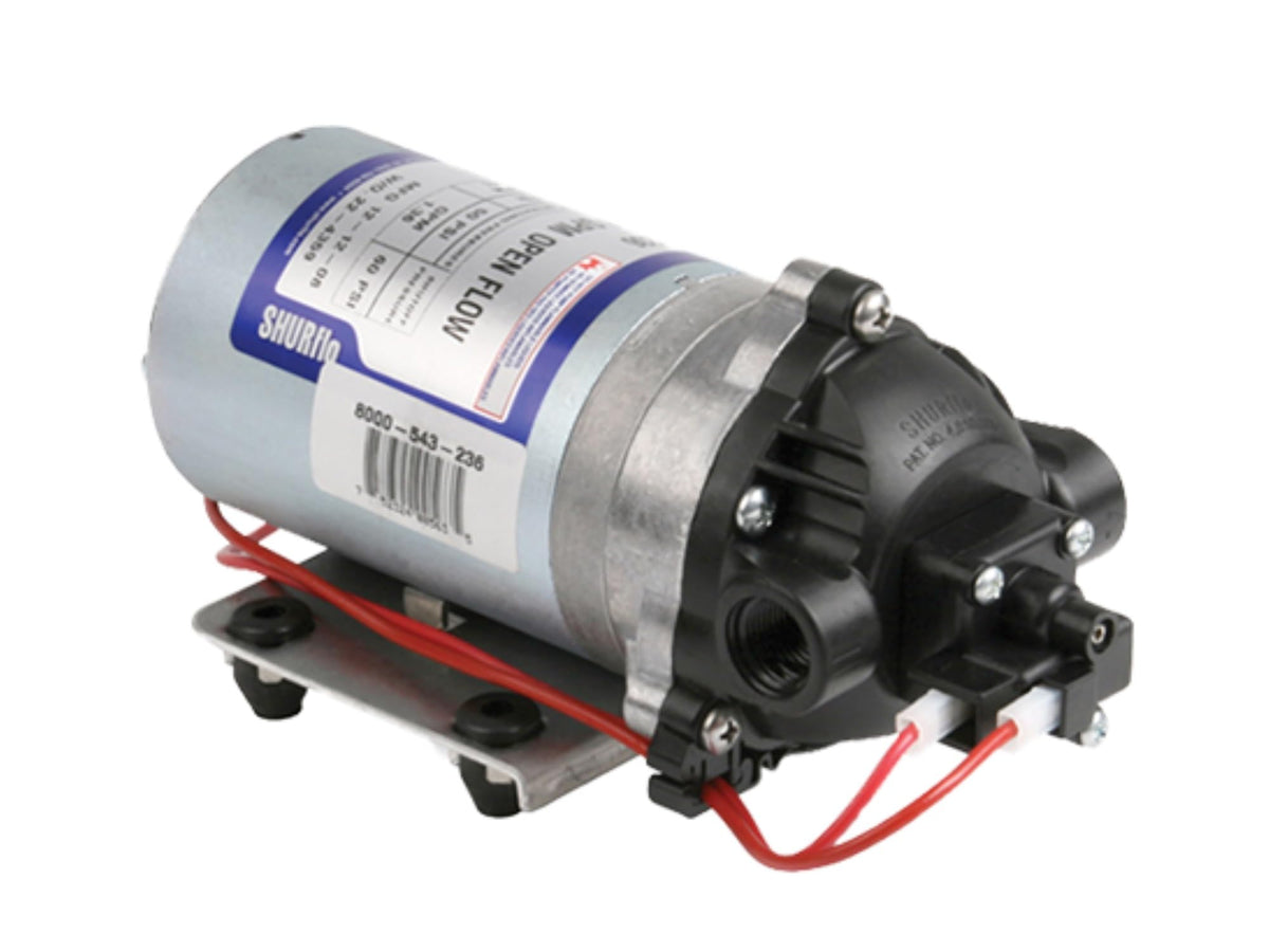 PENTAIR SHURFLO 8000-543-236 Diaphragm Pump, 12VDC Automatic Demand Water Pump, 1.8 GPM 50 PSI Agricultural Sprayer Pump, Chemical Resistant Transfer Pump for Irrigation, Lawn, Farm and Spray Systems