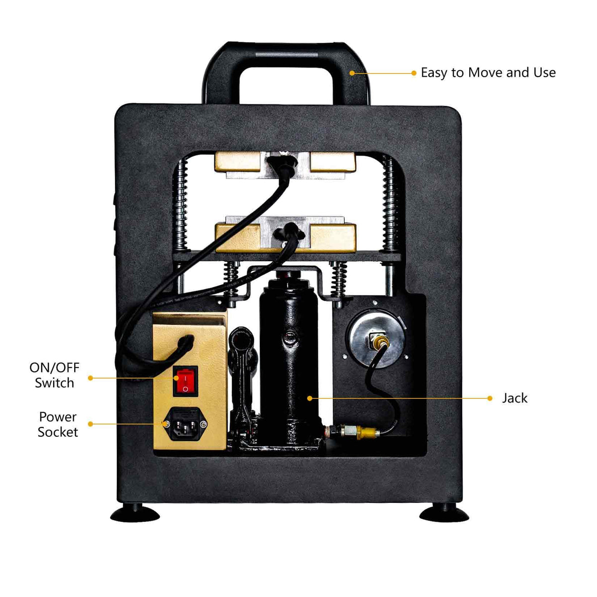 5-Ton Hydraulic Heat Press Machine with Dual 3x5 inch Heated Plates, Digital Timer and Temperature Control