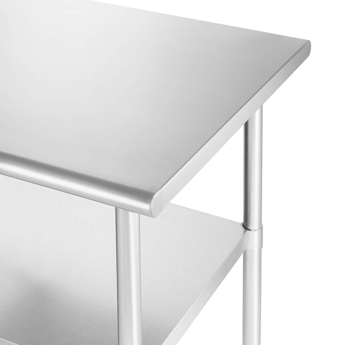 GRIDMANN Stainless Steel Work Table 48 x 30 Inches, NSF Commercial Kitchen Prep Table with Under Shelf for Restaurant and Home