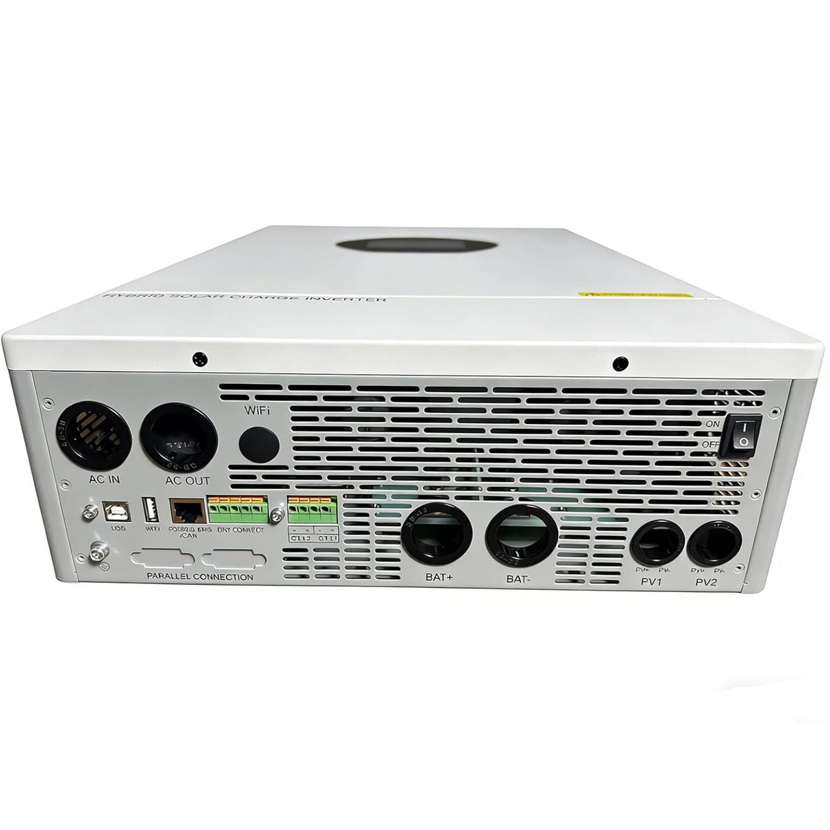 7200W Split-Phase Hybrid Solar Inverter, 120V/240V, 150A Dual MPPT, 48V Battery, UL Certified for Home Backup