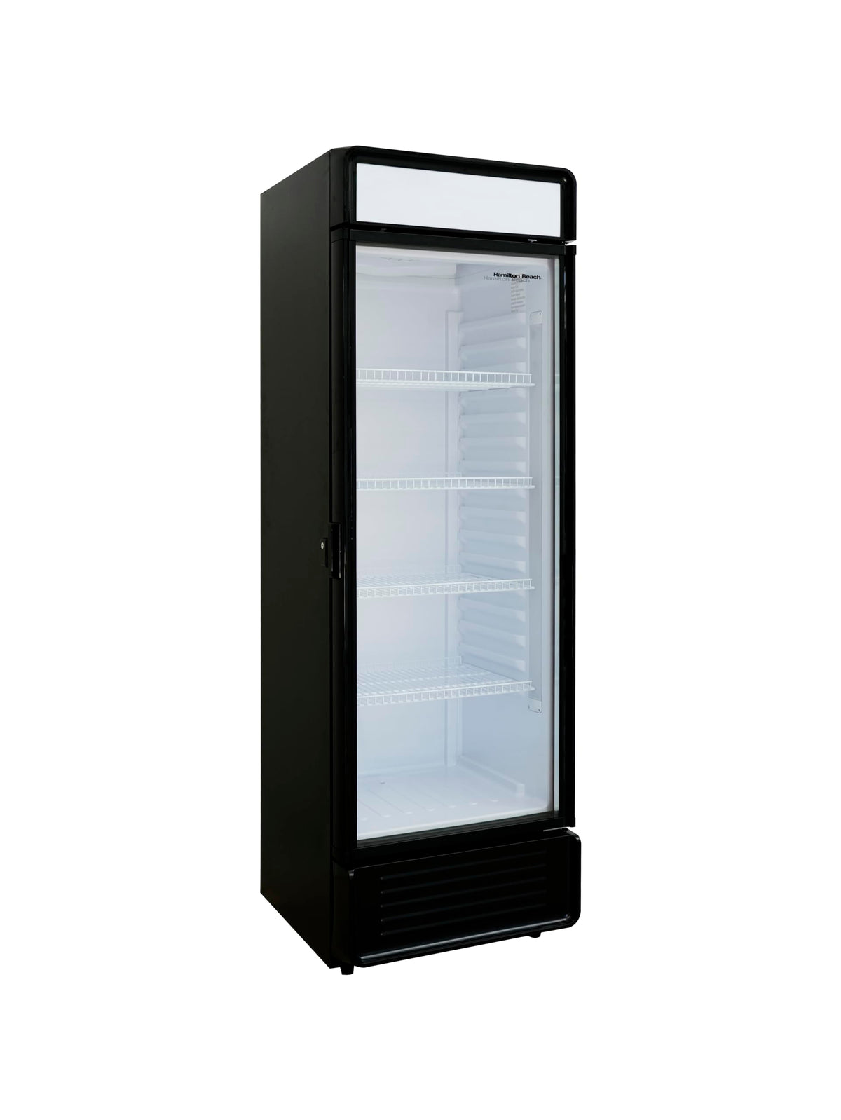Hamilton Beach, 13.3 Cu. Ft. Commercial Glass Door Display Merchandiser Refrigerator Cooler, ETL, Black