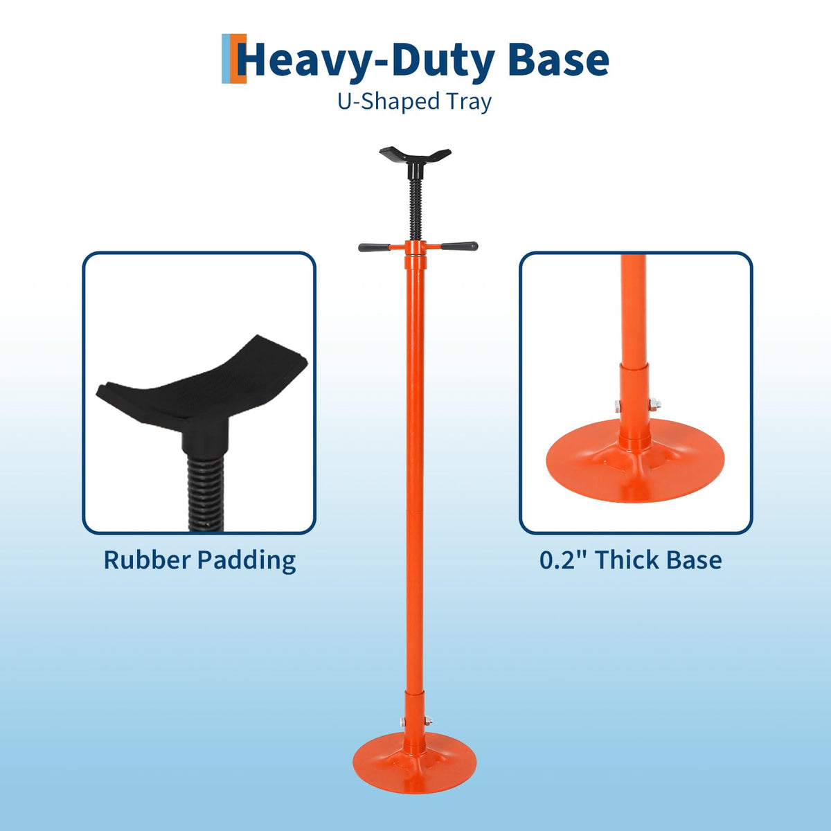 EliteEdge 2 Pack Underhoist Support Stand, 1653 LBS Screw Jack Stand with Adjustable 52"-76" Height, 3/4 Ton Under Hoist Support Stand for Vehicle Lifting & Support