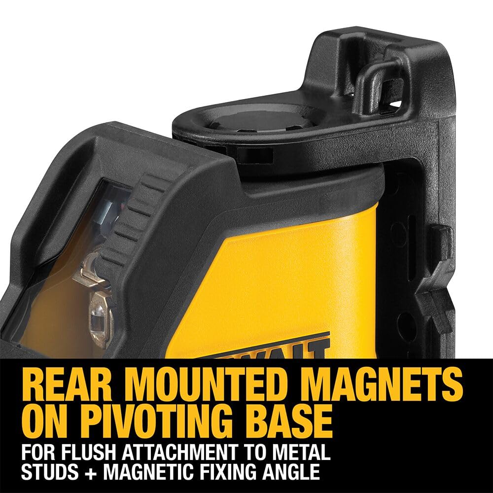 DEWALT Line Laser, Self-Leveling, Cross Line, Red Beam (DW088K)