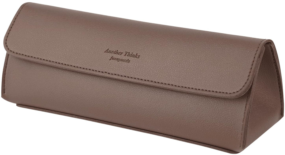 carrotez Stylish PU Leather Makeup Bag: Versatile Travel Toiletry Bag & Cosmetic Pouch, Small Makeup Organizer for Purse Essentials, Ideal Makeup Brush Holder & Sunglasses Case for Women - Cocoa Brown