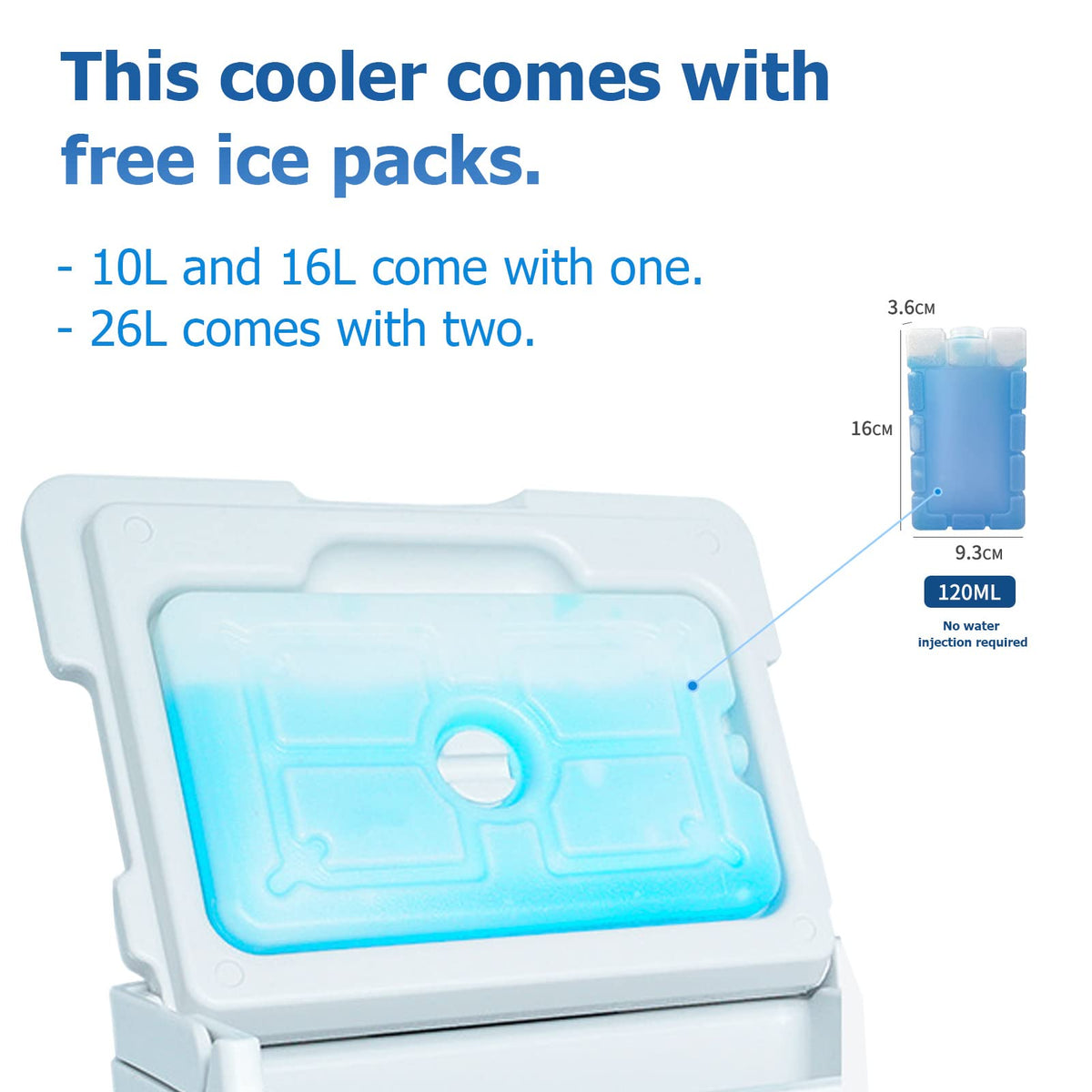 11/17/28 Qt Insulated Portable Cooler Leak-Proof Ice Chest Lunch Box Hard Coolers with Ice Packs for BBQ, Camping, Pincnic-Red