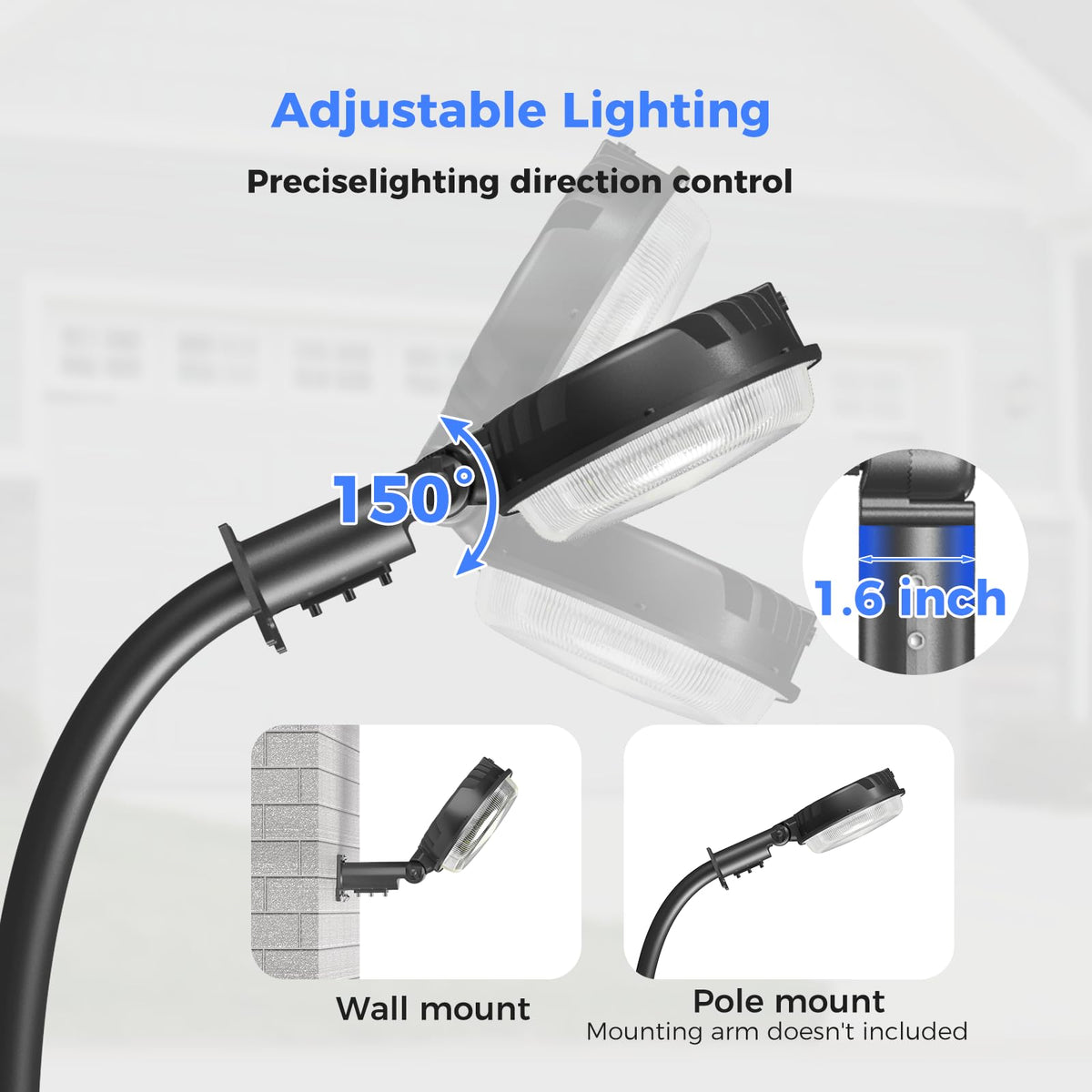 AIKVSXER LED Barn Lights 160W 24000LM Yard Area Light Dusk to Dawn Outdoor Lighting 6500K Security Flood Light IP66 Waterproof for Garden Garages Street Warehouse Farmhouse 6 Pack