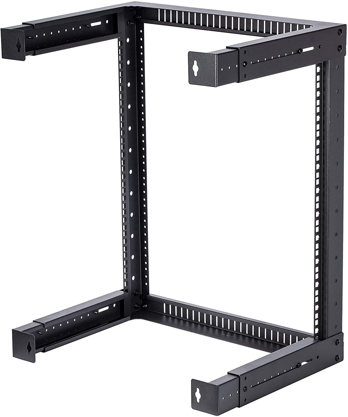 TECHTOO Wall Mount Rack 12U Adjustable Depth Open Frame 19Inch Server Equipment Rack Heavy Duty Patch Panel Bracket Network Equipment Rack (Adjustable 12U)