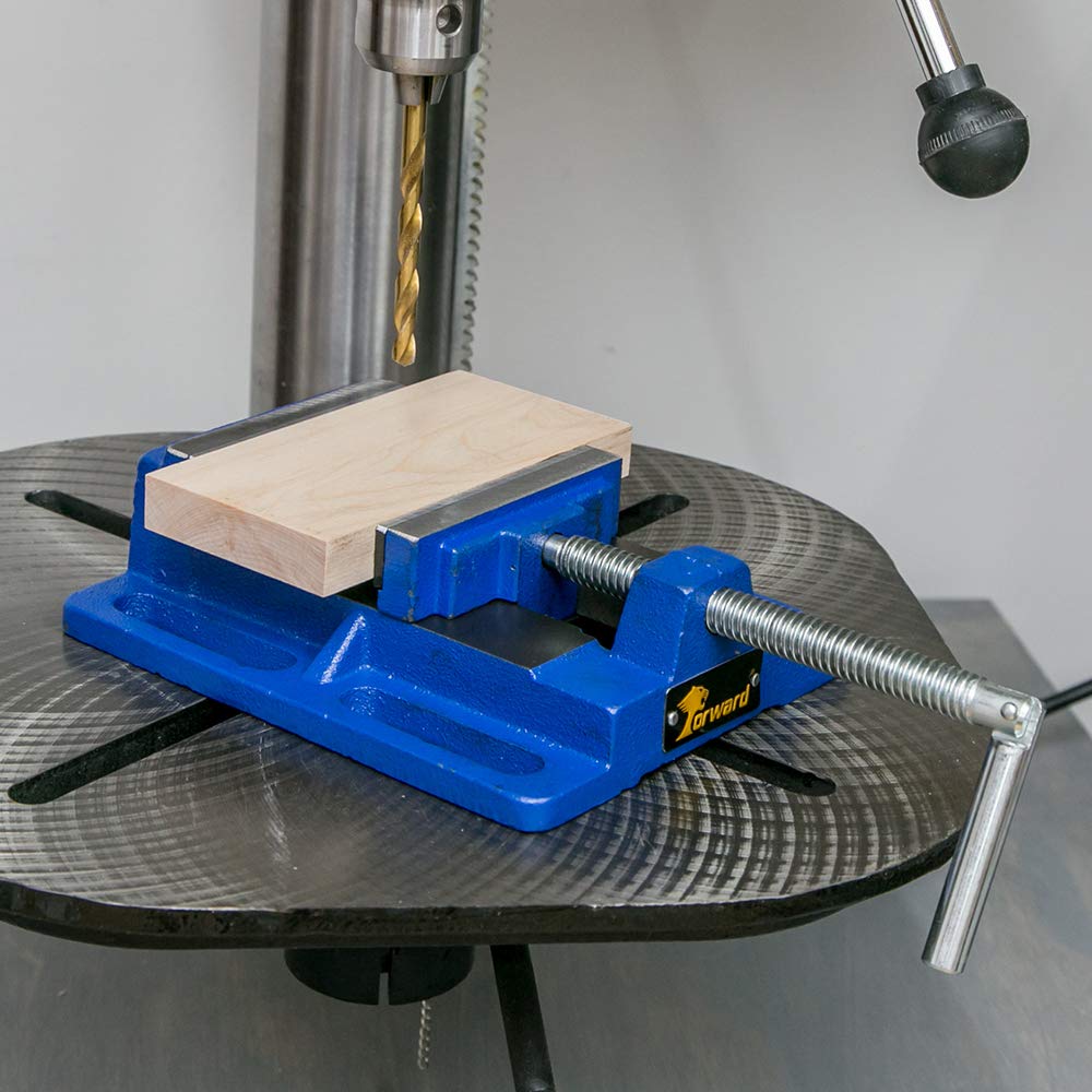 Forward 5-Inch Bench Vise Ductile Iron with Channel Steel and 360-Degree Swivel Base HY-30505-5In (5") & Forward Drill Press Vise 4", Q194A