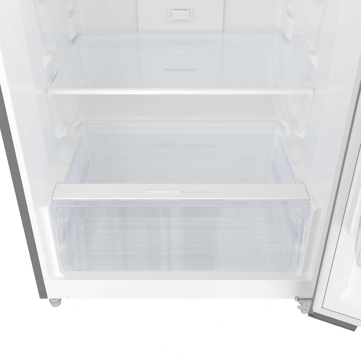 KoolMore 28 Inch 14 Cu Ft Top Freezer Refrigerator, Stainless Steel, Freestanding Full Size Fridge Freezer for Home Kitchen or Garage