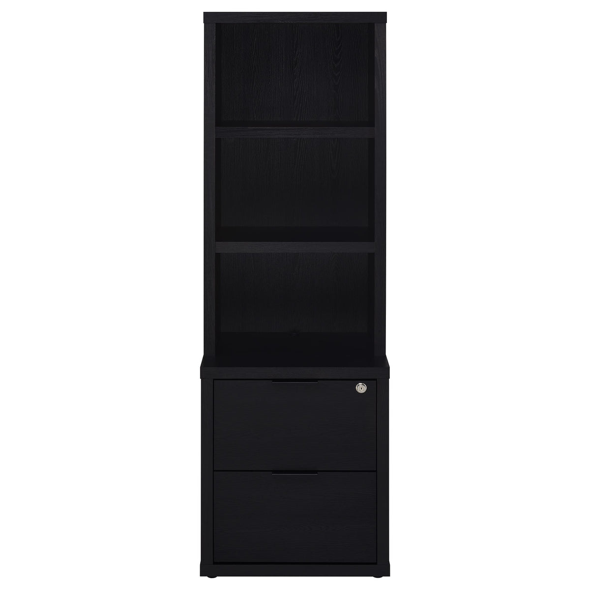 Coaster Home Furnishings Westpark 3-Piece Wall Unit Bookcase Set with USB Black 802703-S3