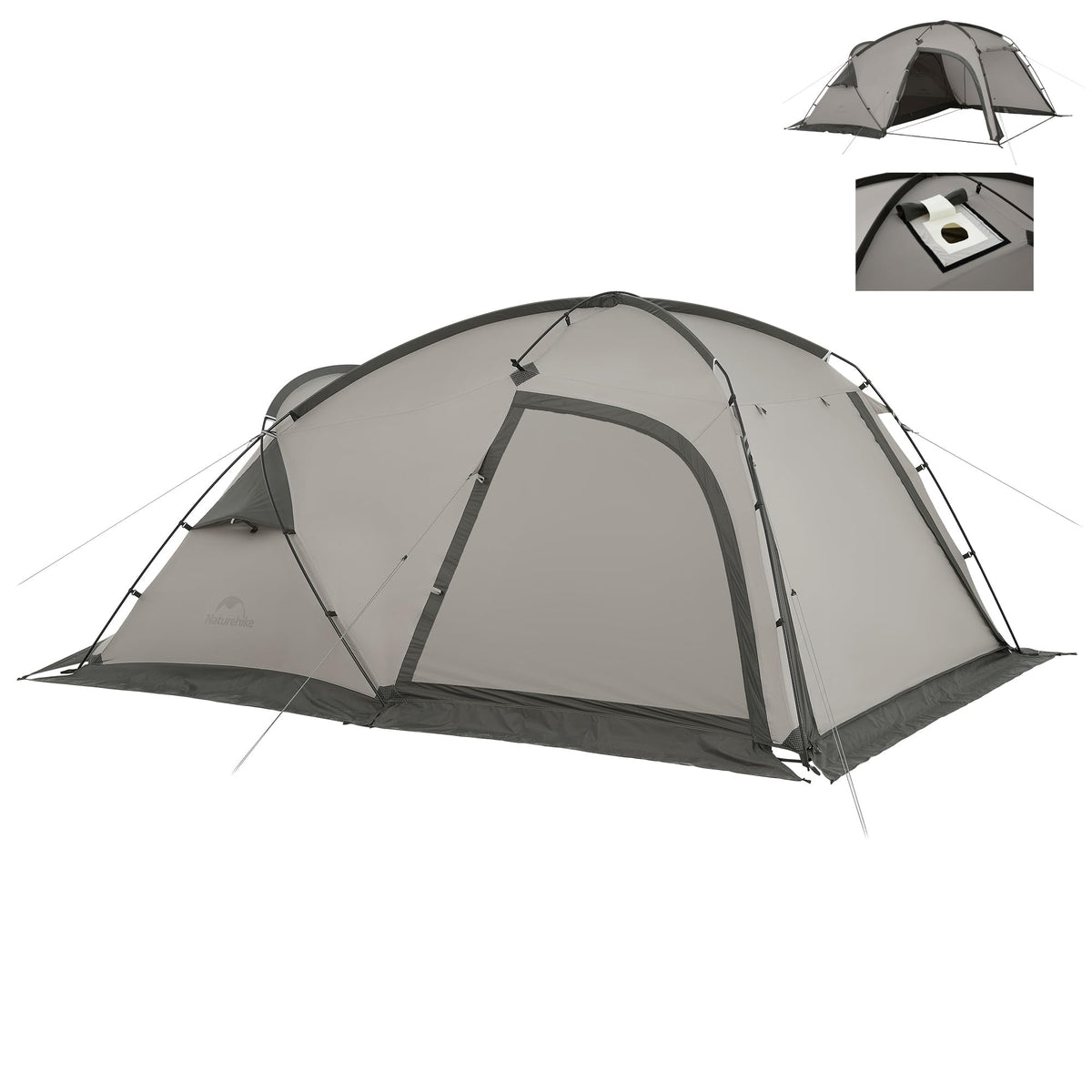 Naturehike Massif Hot Tent with Stove Jack, Waterproof Windproof 4 Season Tent, 2/4 Person Cold Weather Winter Tents for Camping