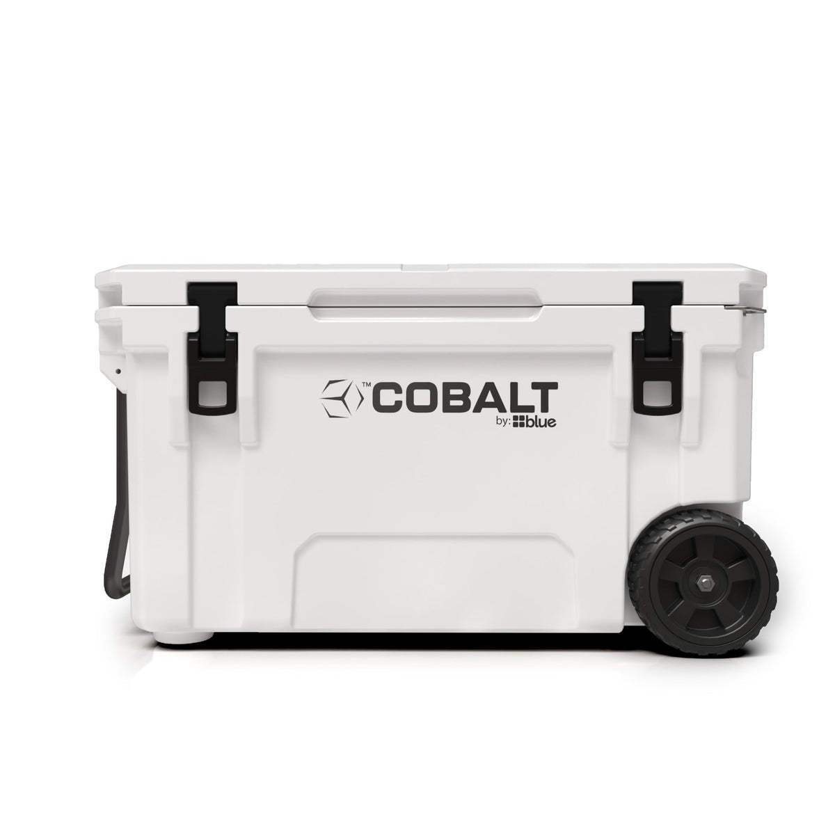 Cobalt 55 Quart Roto-Molded Super Ice Cooler | Large Ice Chest - Long Term Ice Retention | (White (Wheeled))