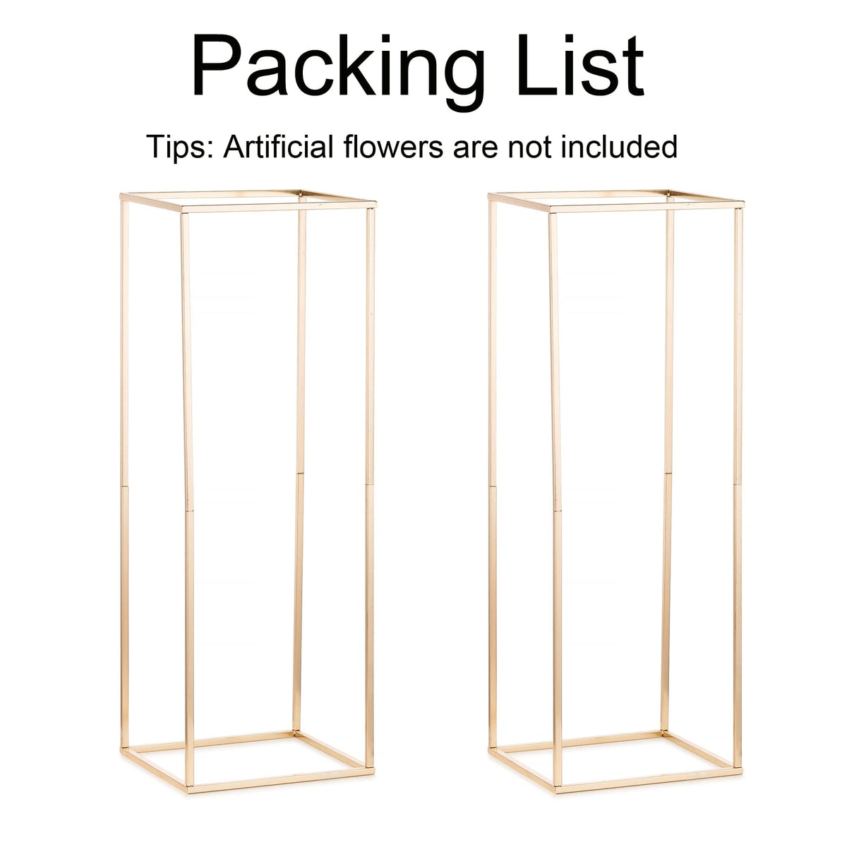 Inweder Gold Flower Stand for Table: 31.5” Tall Centerpiece Stand for Wedding Table Reception Floral Center Pieces with Home Decoration Party Event 2 PCS