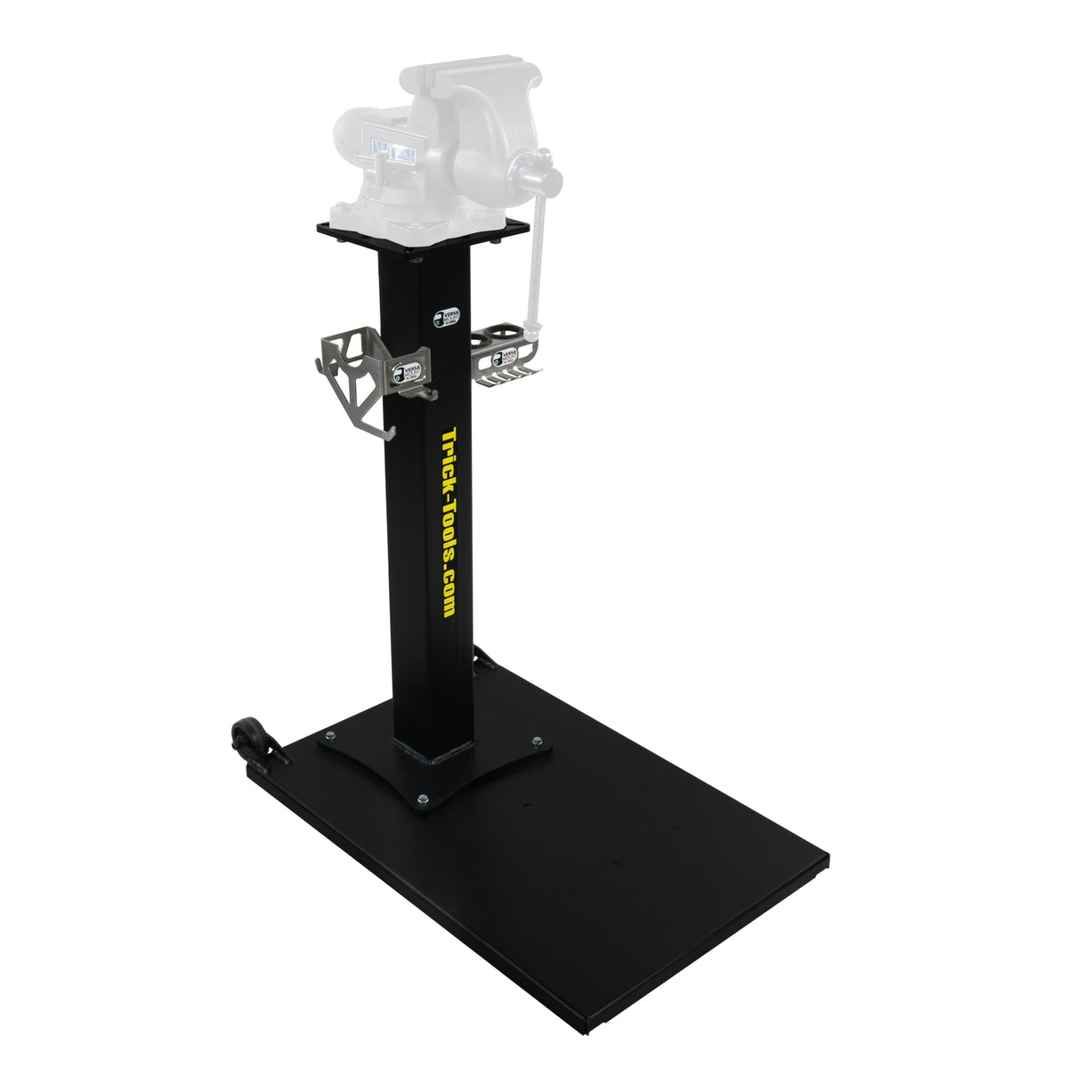 Trick-Tools Versa-Mount Heavy-Duty Mobile Mobile Vise and Bench Grinder Stand with Accessory Hangers, Made in the USA