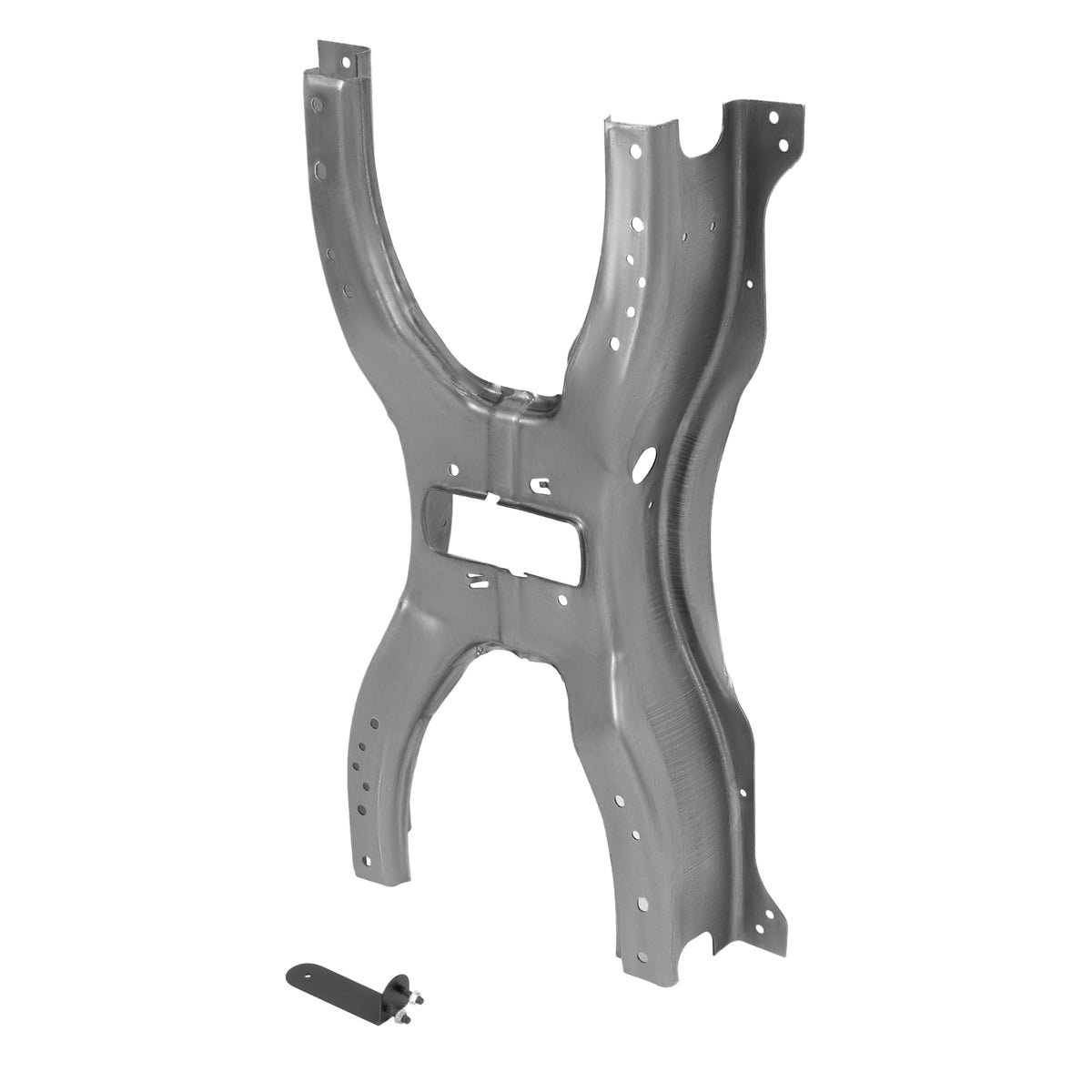 ALMULOO Spare Tire Frame Crossmember Compatible with 1999-2004 Ford F-250 F-350 Steel Spare Tire Carrier Support, Raw Finish