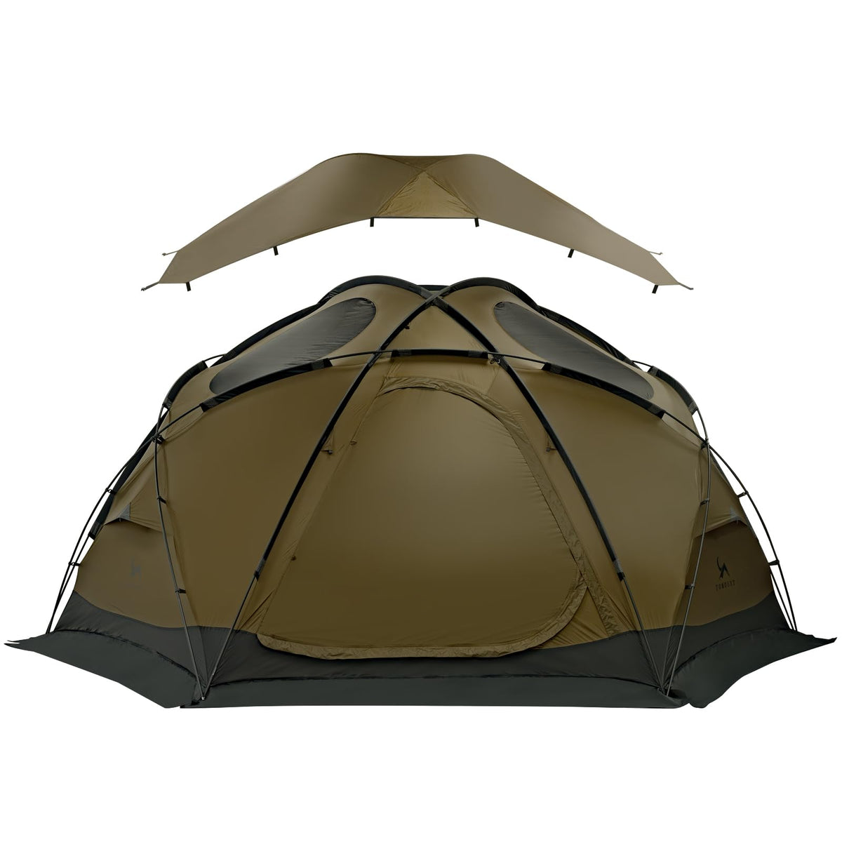 TOMOUNT Dome Hot Tent with Stove Jack 4 Person Backpacking Tent for 4 Season Nylon Waterproof Glamping Hiking
