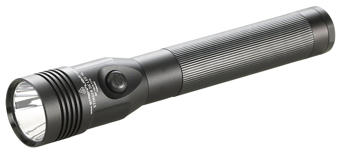 Streamlight 75454 Stinger DS HL 800-Lumen 24000-Candela Rechargeable LED Flashlight with Dual Switches and 120-Volt AC/12-Volt DC Charger and 2-Holders, Black