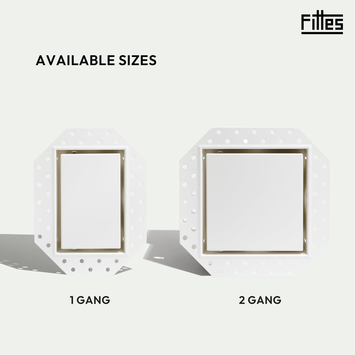 Fittes Flush Drywall No-See Receptacle Mount [Luxe] - 1 Gang - Satin White