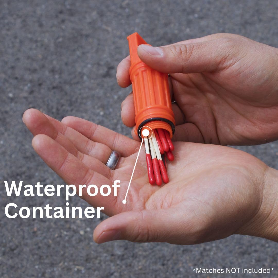 Emergency Zone 5 in 1 Survival Whistle. Compass, Whistle, Water-Resistant Container, Signal Mirror, Ferro Rod. Available in 1, 3, 30, and 300 Pack. (30)