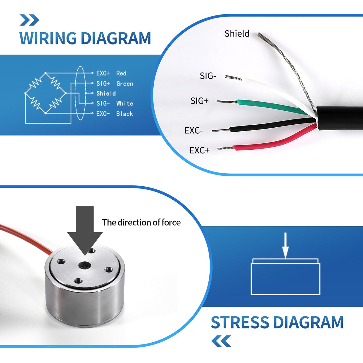 Mini Load Cell Sensor with Indicator Transmitter Amplifier Display,Test Compression Force Weight Pressure Sensor Range 20kg-2000kg (0-20KG with Amplifier)