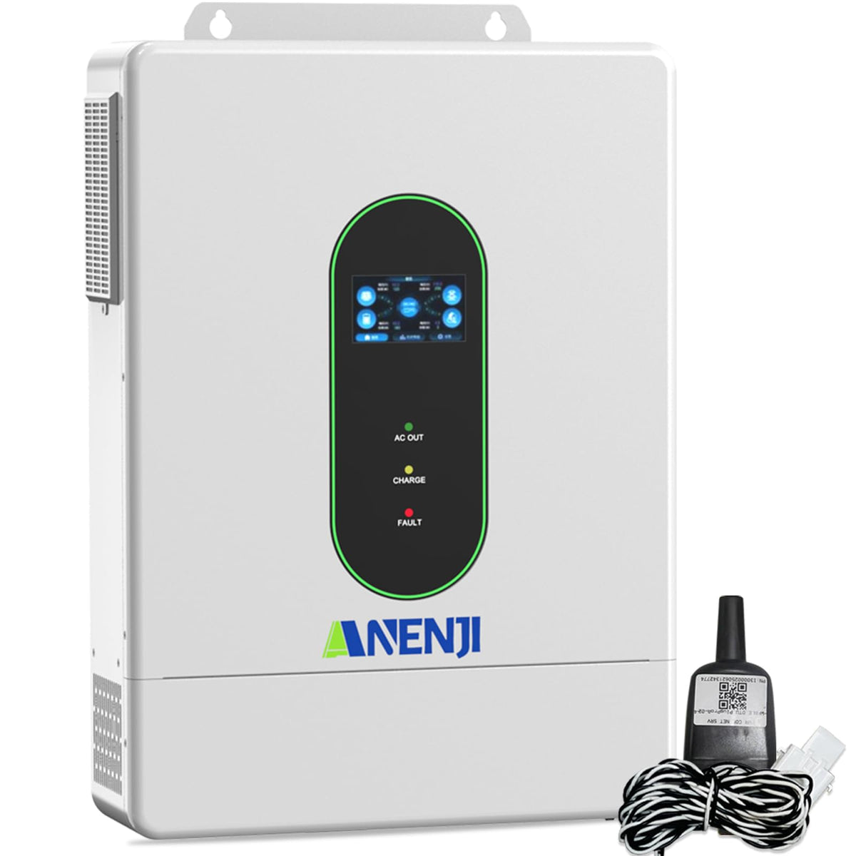 Aninerel 12000W Solar Hybrid Inverter 48V DC to 120V/240V AC Single Phase Split Phase Power Inverter, Pure Sine Wave, Built-in 2 MPPT Controller, Max. 220A Battery Charging, Parallel 6 Units, UL1741