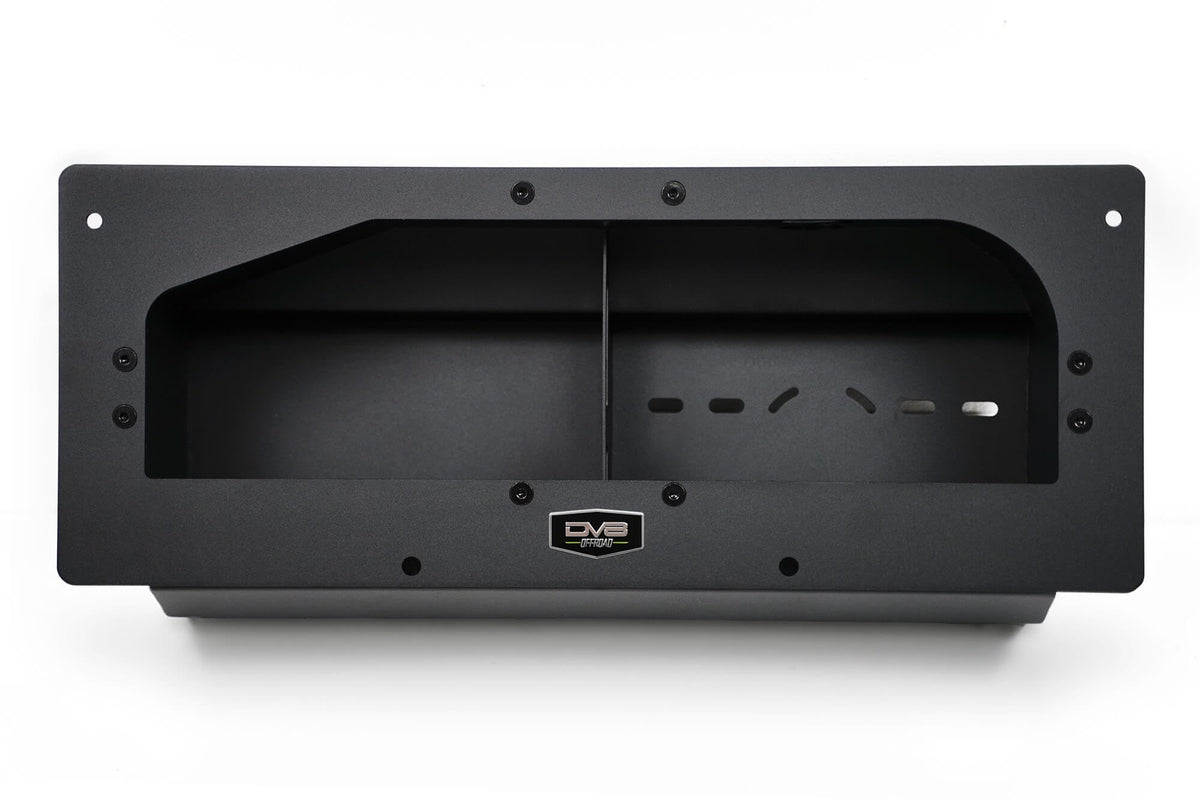 DV8 Offroad Air Compressor Mount & Storage Box for The 2021-2026 Ford Bronco | Designed for ARB Single or Twin Air Compressors | Heat Shield to Reduce Temperatures from Exhaust/Exterior