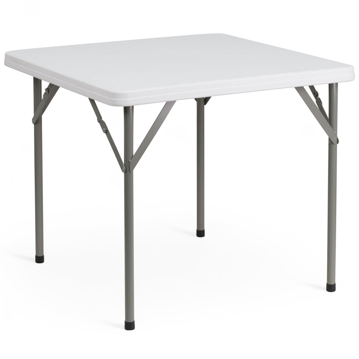 Flash Furniture Square Plastic Folding Event Tables, Set of 12, Granite White