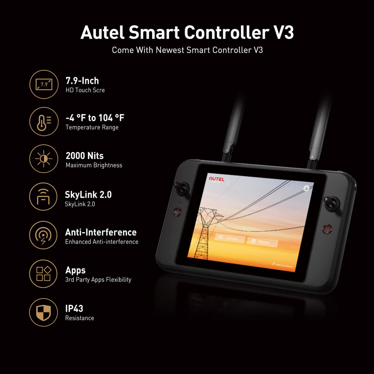 Autel Robotics EVO II PRO RTK V3, Real-time Centimeter-Level Positioning, Remote ID, S-ony 1'' 6K/30fps HDR Camera, GNSS Base Station & PPK Support, 38 Minutes, 15KM Transmission, for Mapping/Photogrammetry/Urban Planning/Searching
