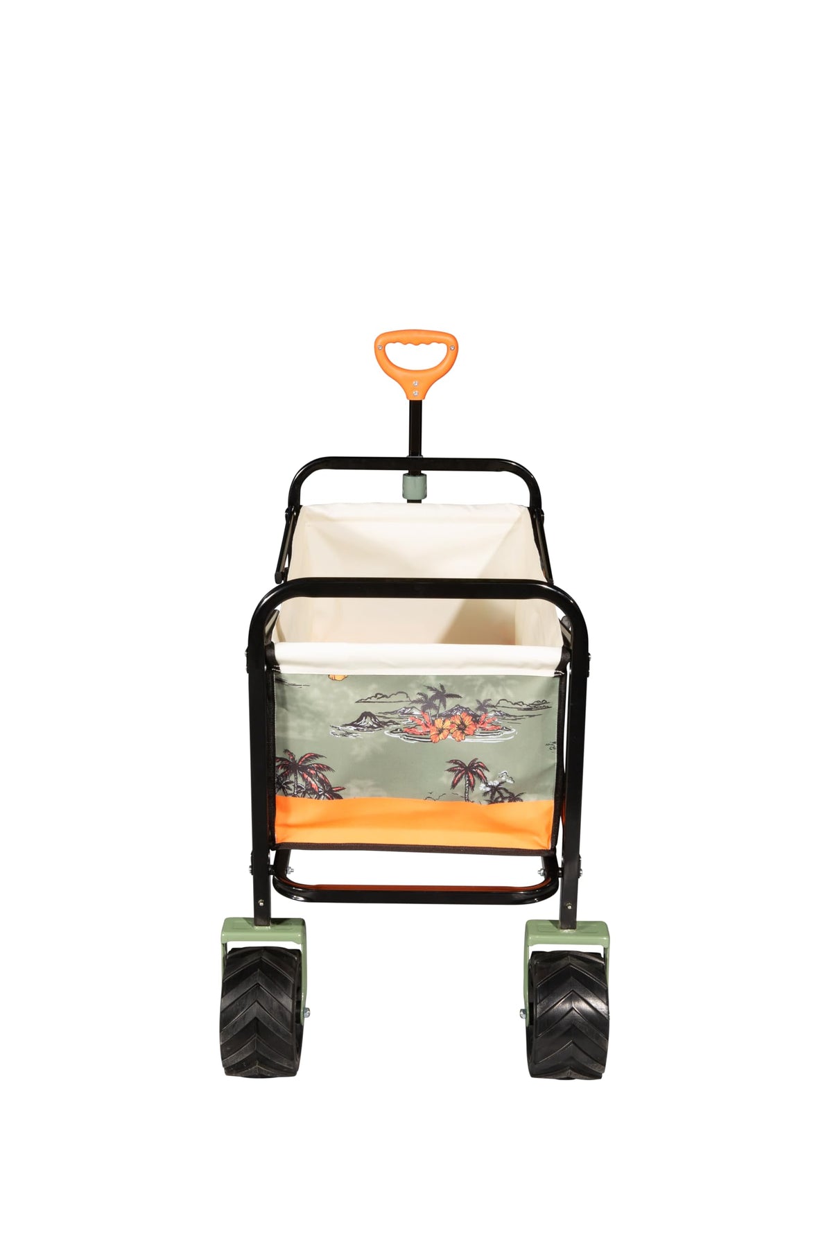 Quiksilver Folding Beach Wagon Cart – Heavy-Duty Collapsible Utility Wagon with All-Terrain Wheels, Large Storage Capacity, and Adjustable Handle – Ideal for Beach, Camping, and Outdoor Adventures