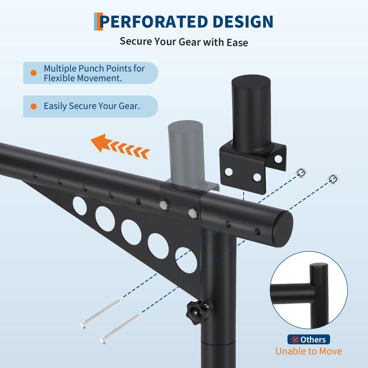 GarveeTech Universal Extendable Truck Ladder Rack, 52"-82" Adjustable Mobile Steel Rack, 1000 Lbs Capacity, No-Drill Heavy-Duty Pickup Rack for Kayaks, Lumber, Ladders, Surfboards, Rooftop Cargo -Pair
