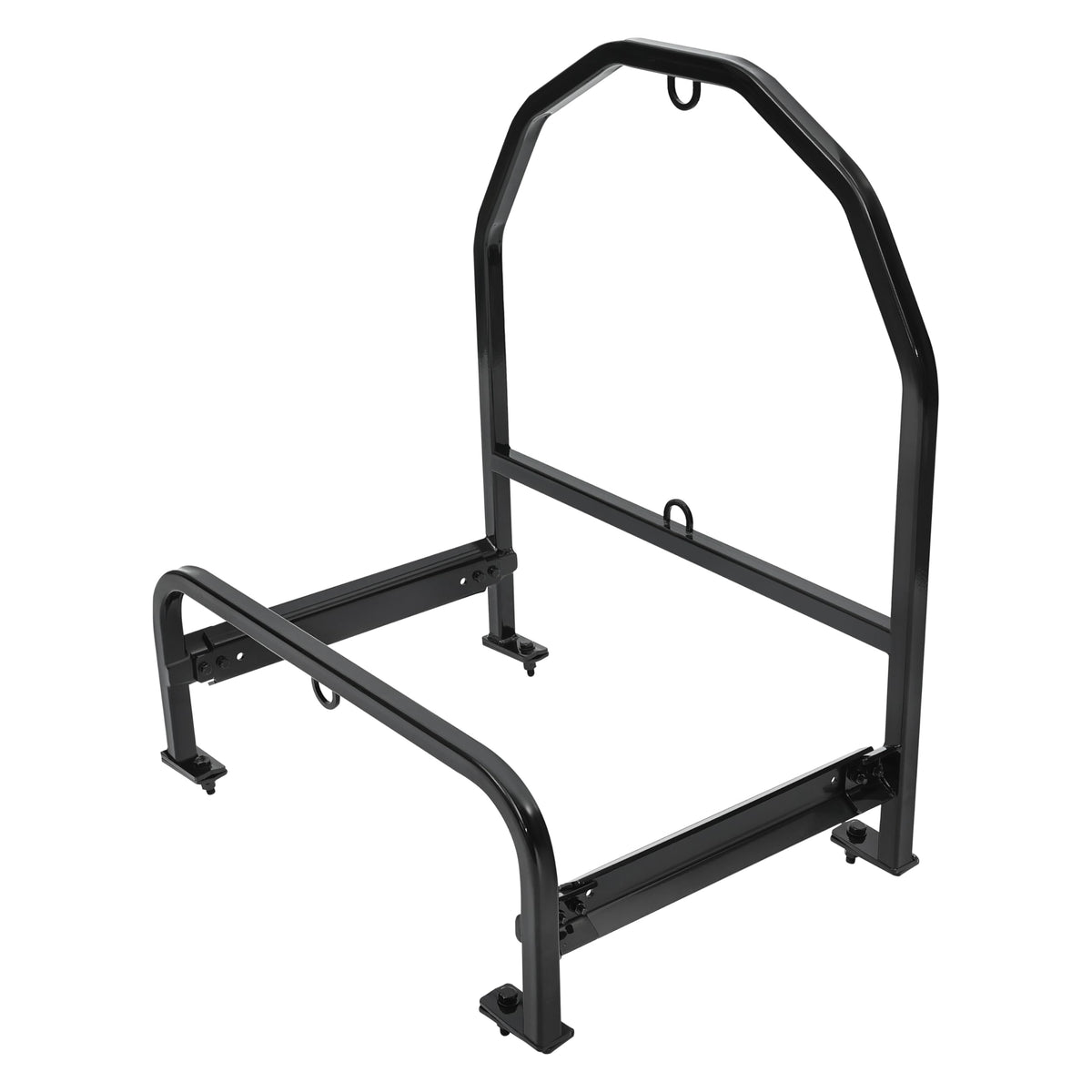 ALMULOO Universal Adjustable Semi Truck Spare Tire Carrier Rack Holder Width Max Up to 19" Steel Powder Coated