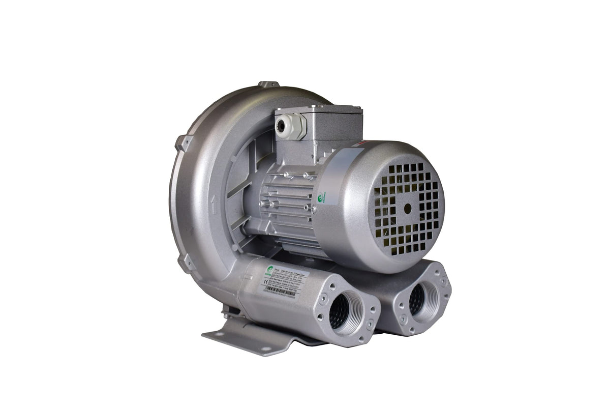 2 Hp Regenerative Blower, 220V-480V 3Phase, 150CFM, 56" H2O Press. Goorui-USA GHBH 1D7 34 1R5
