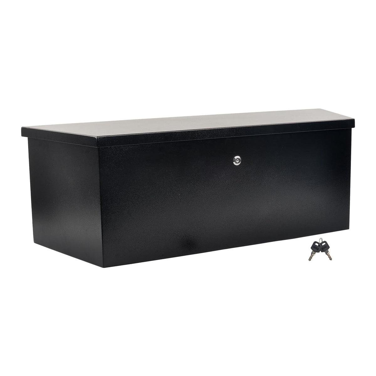 TBAPFS Black Steel Trailer Tongue Truck Box for Trucks Trailers RV ATV Pickup Trucks Flatbeds - 35 x 12.2 x 11.8 Inch