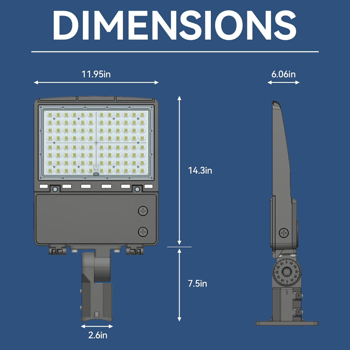 240W LED Parking Lot Light 3Pack: 150/200/240W Selectable, 38400LM 5000K Arm & Slip Fitter 2 in 1 Mount LED Pole Light, LED Shoebox Light Commercial LED Flood Light for Driveway Stadium Roadways, ETL