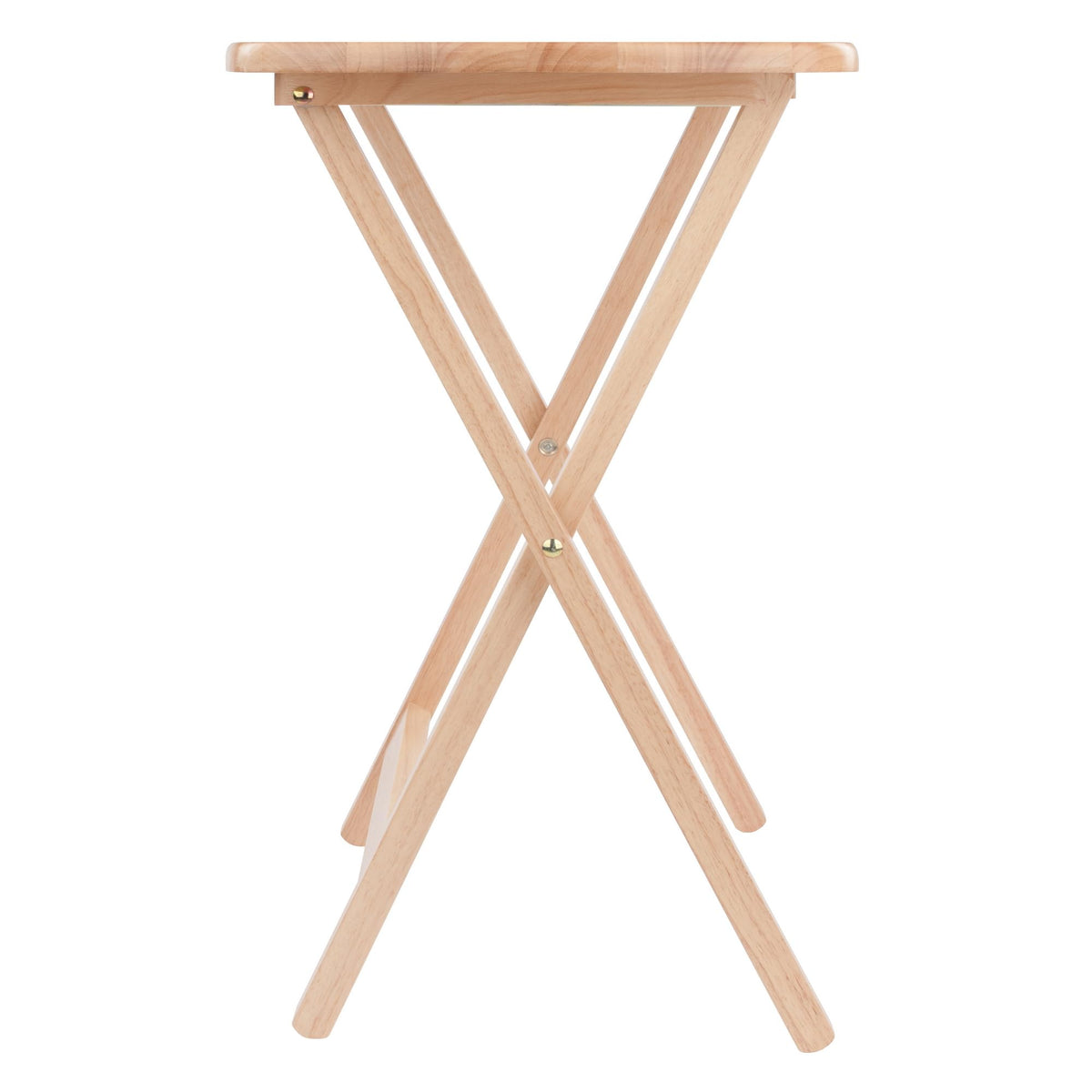 Winsome Lucca Set of 4 Foldable Snack Tables with Storage Rack, Easy to Store Portable Fold Up Table Set for Kitchen, Living Room TV Dining, Crafts, Puzzles, Work from Home