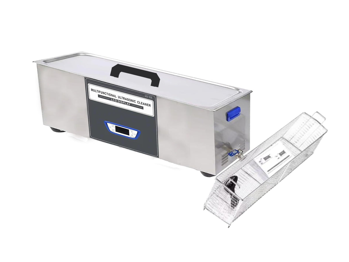 30L Professional Digital Ultrasonic Cleaner with Heater & Timer, 840W Commercial Grade, Extra-Long Stainless Steel Tank for Guns, Rifle Parts, etc