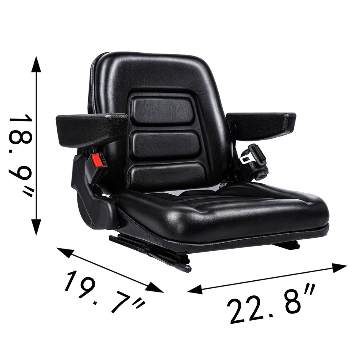 SEATIN Universal Forklift Seat,Tractor Seat with Micro Switch,Armrest and Safety Belt,for Tractor,Mower,Skid Loader,Telehandler,Backhoe,Excavator Dozer