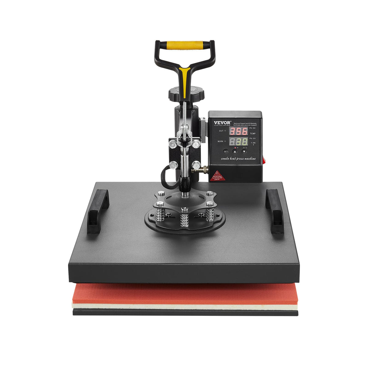 VEVOR 2 in 1 Heat Press Machine for T Shirts and Hats, 15x15 Inch Professional Swing Away Digital Tshirt Press Machine for Sublimation, Vinyl, Heat Transfer Projects